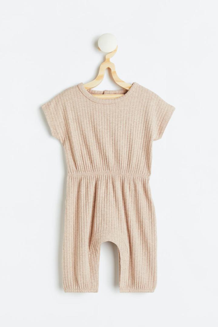 H & M - Ribbed Jumpsuit - Orange