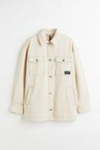 H & M - Oversized Denim Shacket - White