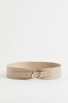 H & M - Leather Waist Belt - Brown