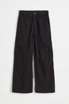 H & M - Wide Cotton Cargo Pants - Black