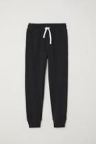 H & M - Cotton Jersey Joggers - Black