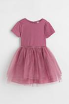 H & M - Tulle-skirt Dress - Pink