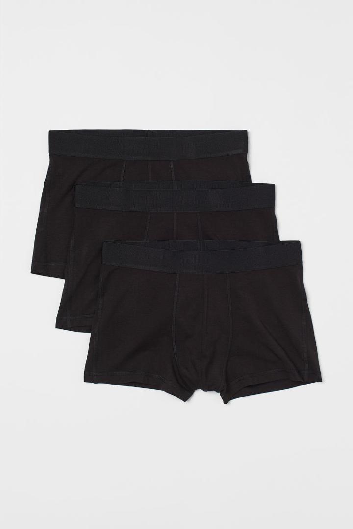H & M - 3-pack Short Boxer Shorts - Black