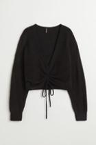 H & M - Drawstring Sweater - Black