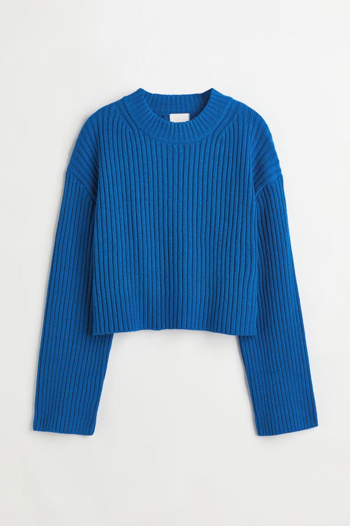 H & M - Ribbed Sweater - Blue