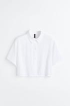 H & M - Boxy-style Shirt - White