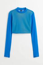 H & M - Open-backed Mesh Top - Blue