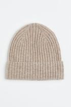 H & M - Rib-knit Cashmere Hat - Brown