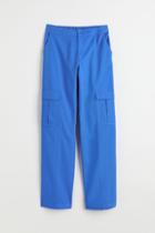 H & M - Twill Utility Pants - Blue