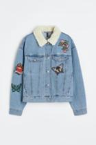 H & M - Appliqud Denim Jacket - Blue