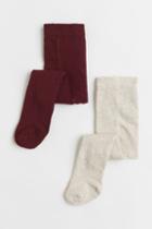 H & M - 2-pack Tights - Red