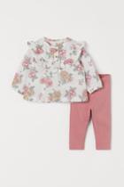 H & M - 2-piece Cotton Set - Pink