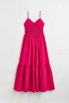 H & M - Smock-waisted Dress - Pink