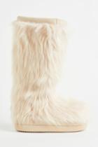 H & M - Boots With Faux Fur - White