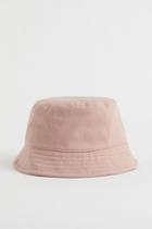 H & M - Cotton Twill Bucket Hat - Pink