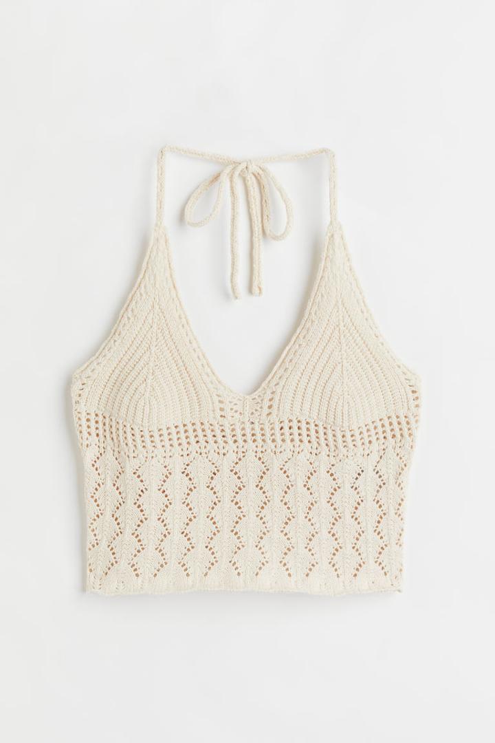 H & M - Halterneck Top - Beige