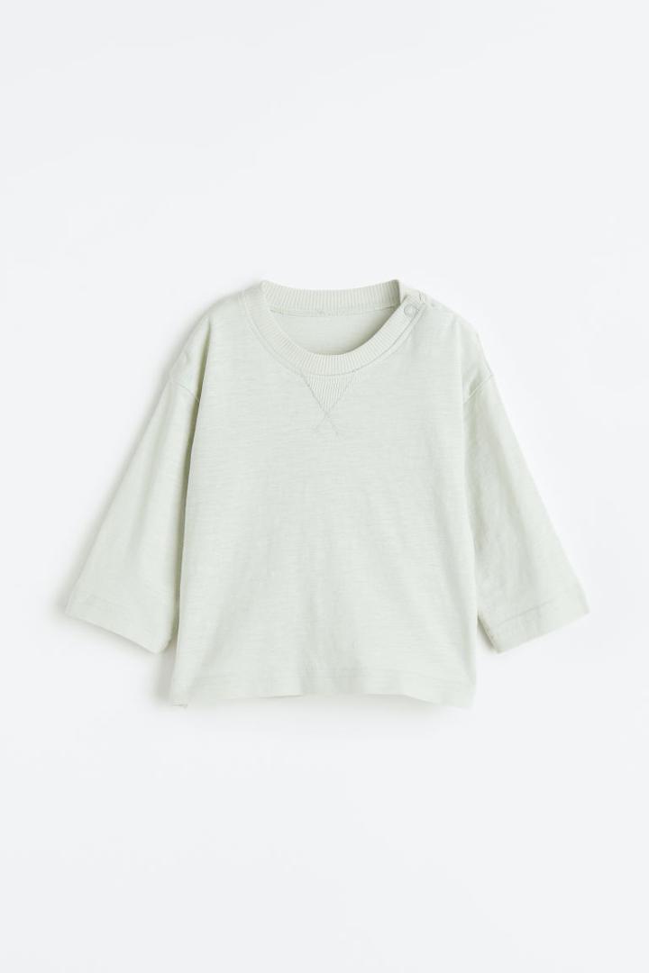 H & M - Cotton Jersey Shirt - Turquoise