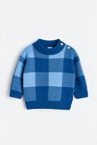 H & M - Checked Sweater - Blue