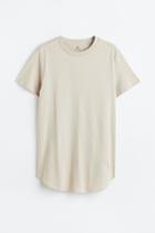 H & M - Long Fit T-shirt - Beige