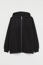 H & M - H & M+ Oversized Hooded Jacket - Black