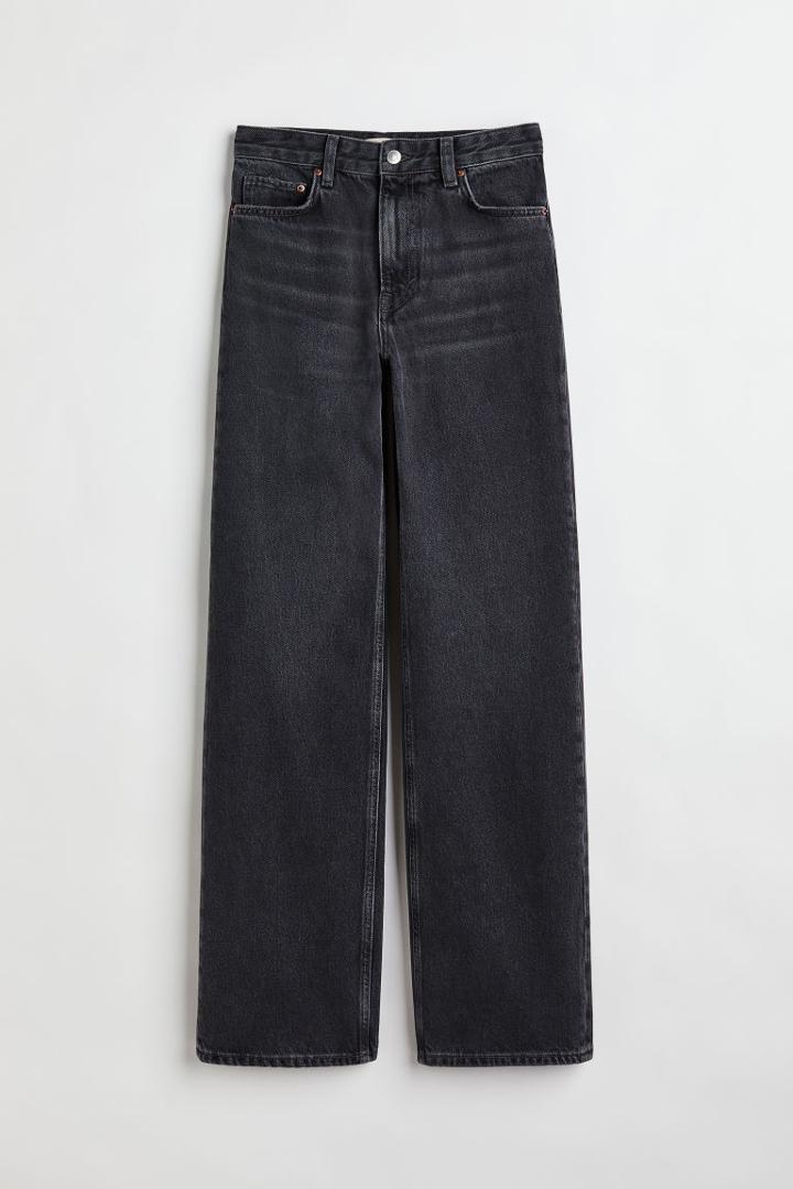 H & M - Straight Regular Jeans - Gray