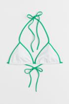 H & M - Triangle Bikini Top - White