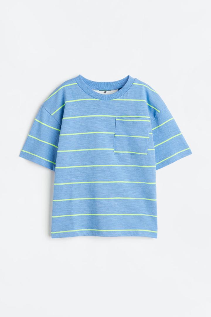 H & M - Oversized Jersey T-shirt - Blue