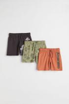 H & M - 3-pack Printed Jersey Shorts - Black