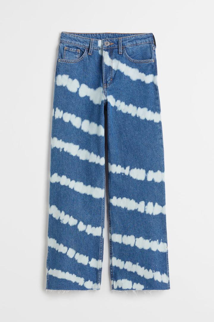 H & M - Wide High Jeans - Blue