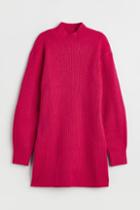 H & M - H & M+ Mock-turtleneck Dress - Pink