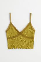 H & M - Ribbed Top - Yellow