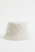 H & M - Cotton Twill Bucket Hat - Beige