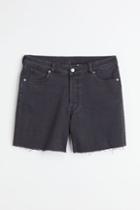 H & M - H & M+ 90s Cutoff High Waist Shorts - Black