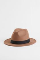 H & M - Felted Hat - Beige