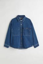 H & M - Cotton Denim Overshirt - Blue