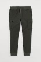 H & M - Skinny Fit Cargo Joggers - Green