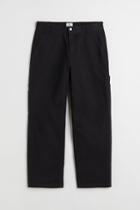 H & M - Cotton Twill Pants - Black