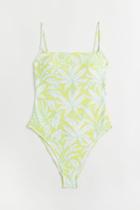 H & M - High Leg Swimsuit - Yellow