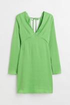 H & M - V-neck Dress - Green