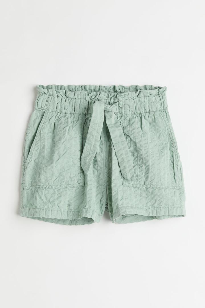 H & M - High Waist Shorts - Green
