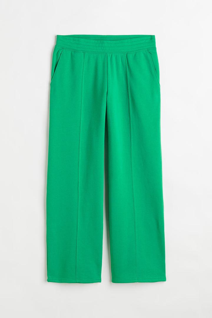 H & M - Straight-cut Joggers - Green