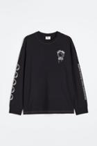 H & M - Relaxed Fit Printed Jersey Shirt - Black