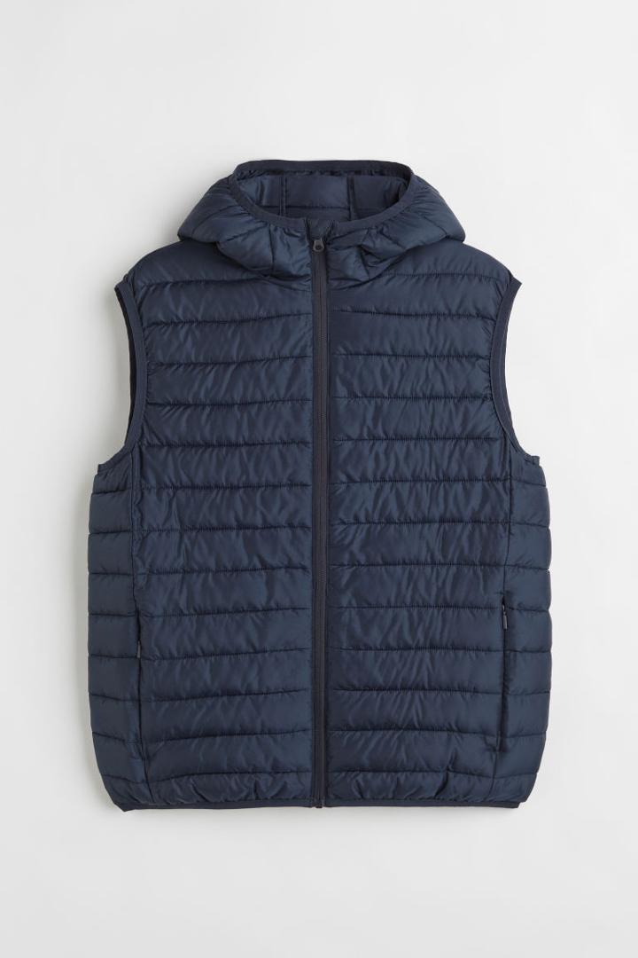 H & M - Padded Lightweight Vest - Blue