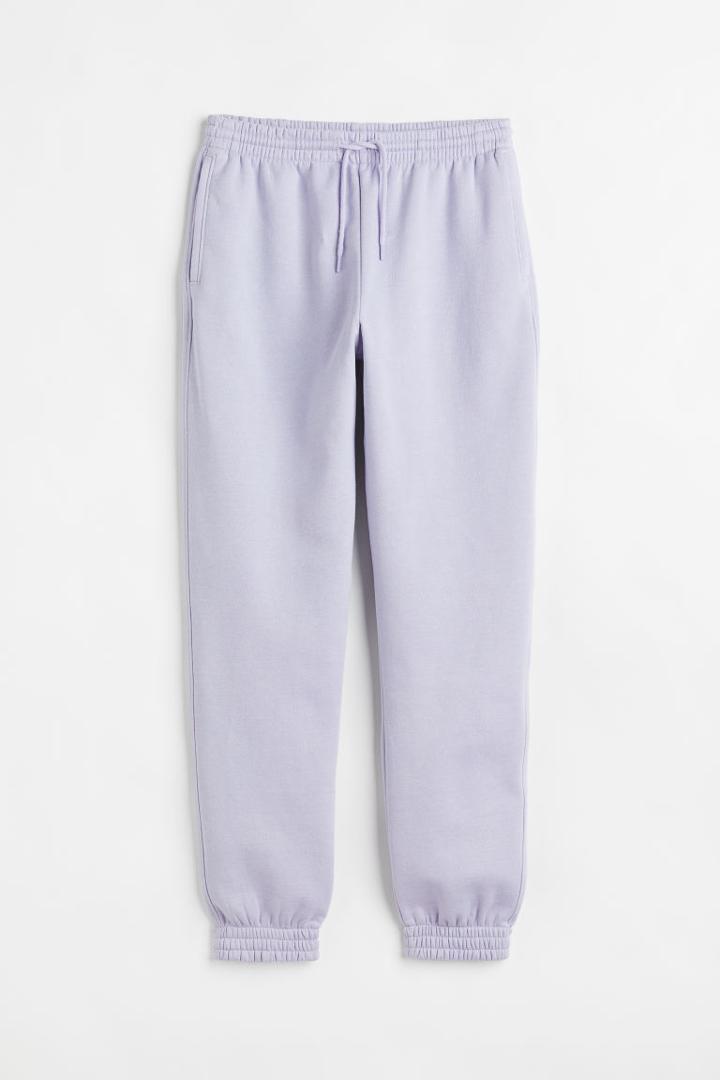 H & M - High Waist Joggers - Purple