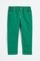 H & M - Relaxed Tapered Fit Pants - Green