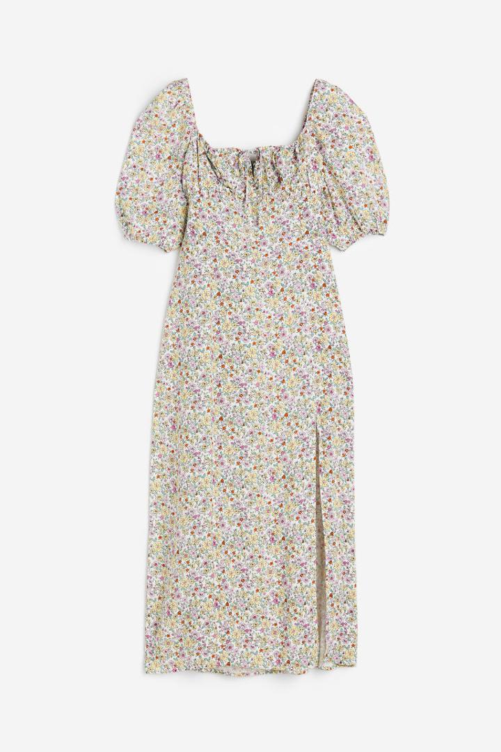 H & M - Drawstring-detail Dress - White