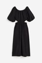 H & M - Voluminous Cut-out Dress - Black