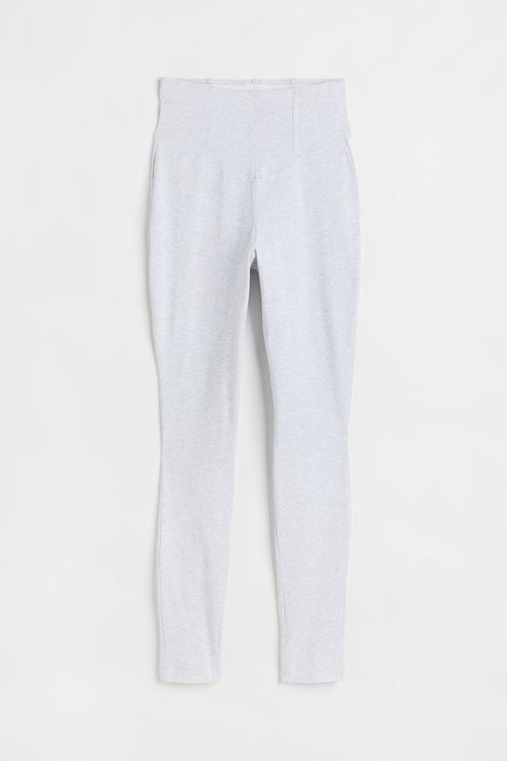 H & M - Cotton Jersey Leggings - Gray