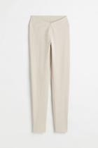 H & M - V-waist Leggings - Brown