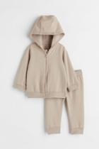 H & M - 2-piece Sweatshirt Set - Brown